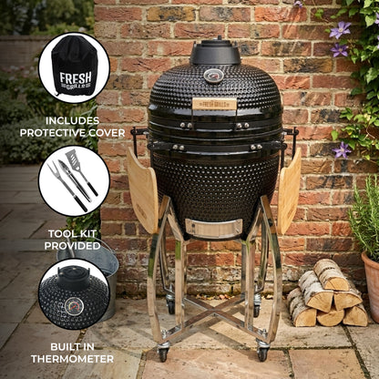 Kamado BBQ Grill – 18”