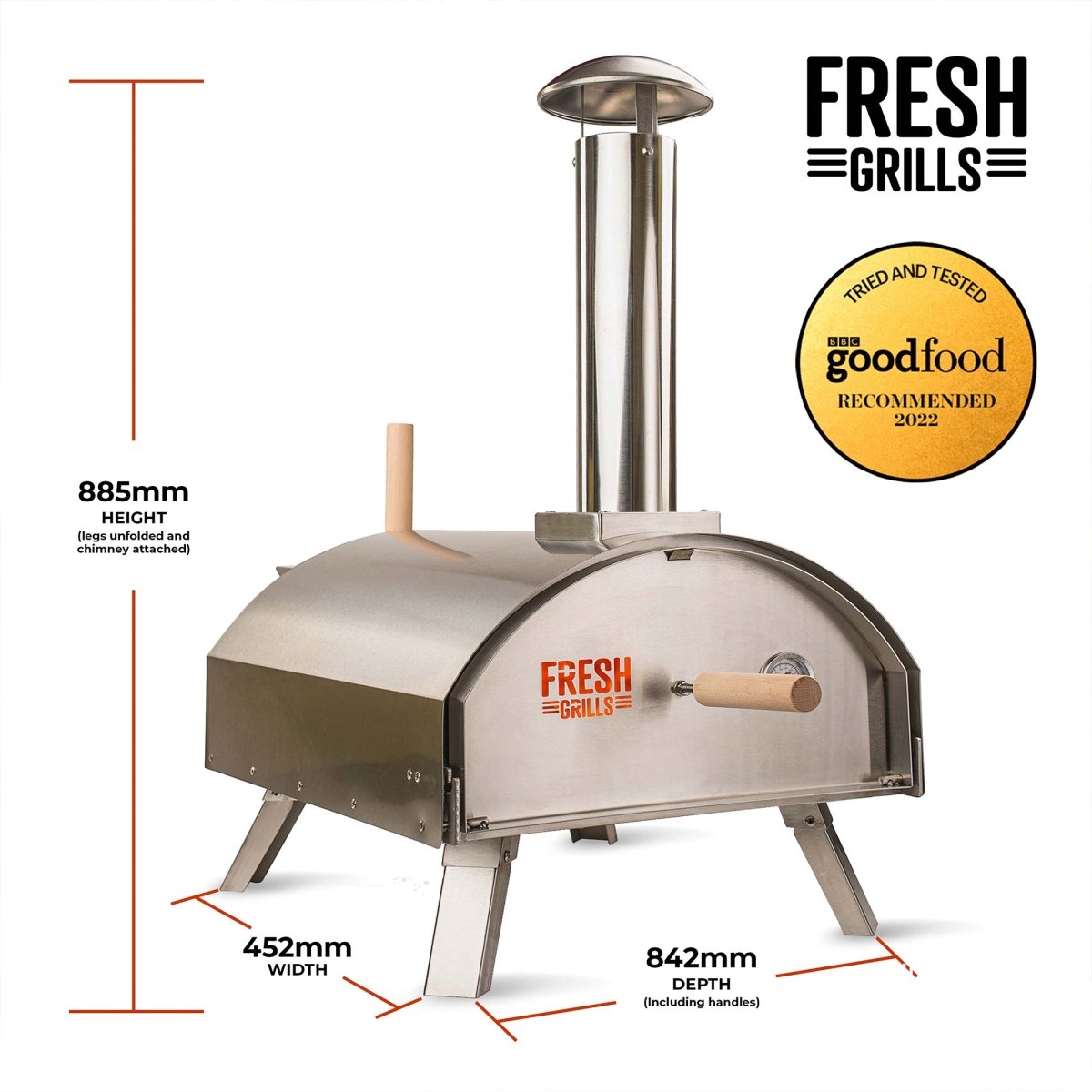 Fresh Grills Premium Outdoor Pizza Oven - Dual Wall - Fresh Grills